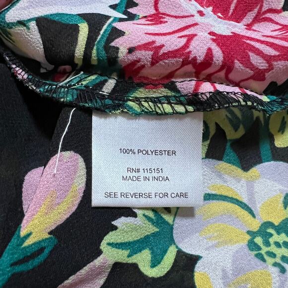 Romeo & Juliet Couture Floral Print Open Front Cocoon Kimono Size Small Colorful - Picture 7 of 8